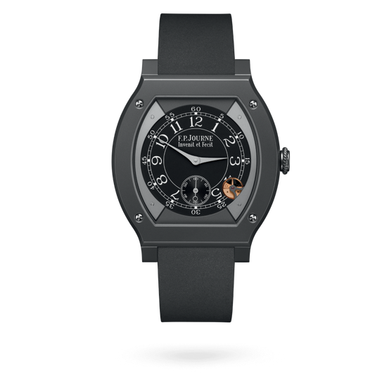 F.P. Journe Élégante Titalyt® 48 x 40 MM - Grey Rubber Strap - Black Dial - Élégante Titalyt®