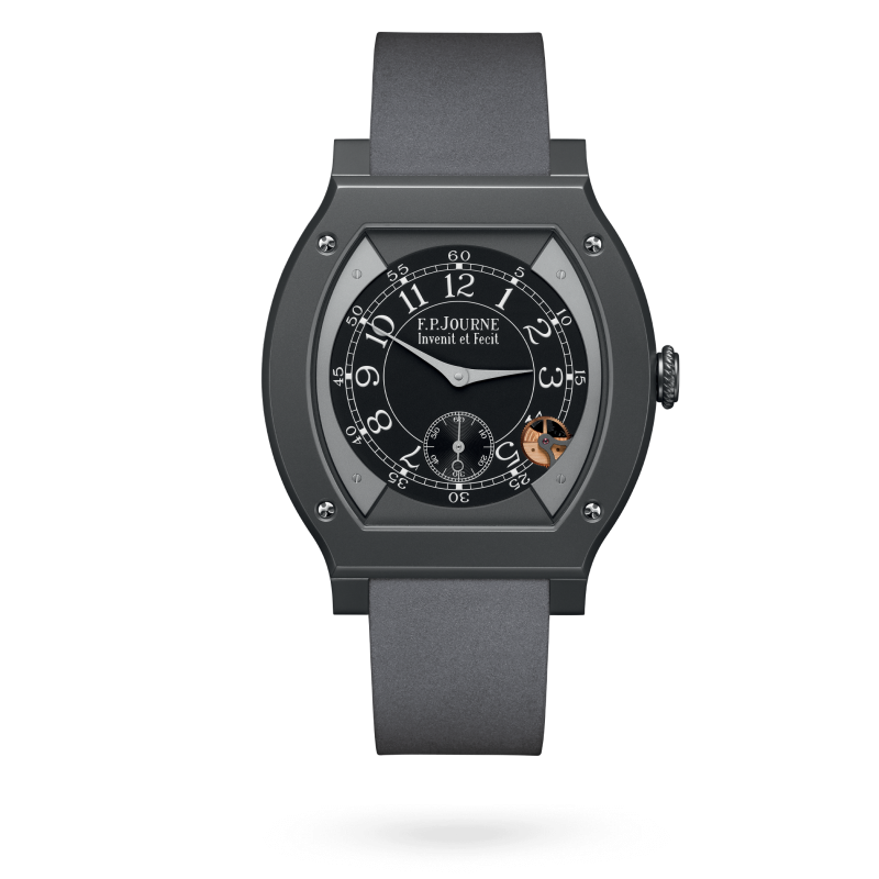 F.P. Journe Élégante Titalyt® 48 x 40 MM - Grey Rubber Strap - Black Dial - Élégante Titalyt®