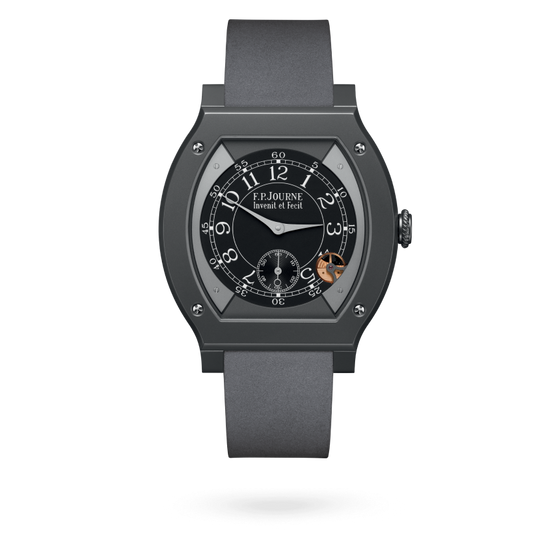 F.P. Journe Élégante Titalyt® 48 x 40 MM - Grey Rubber Strap - Black Dial - Élégante Titalyt®