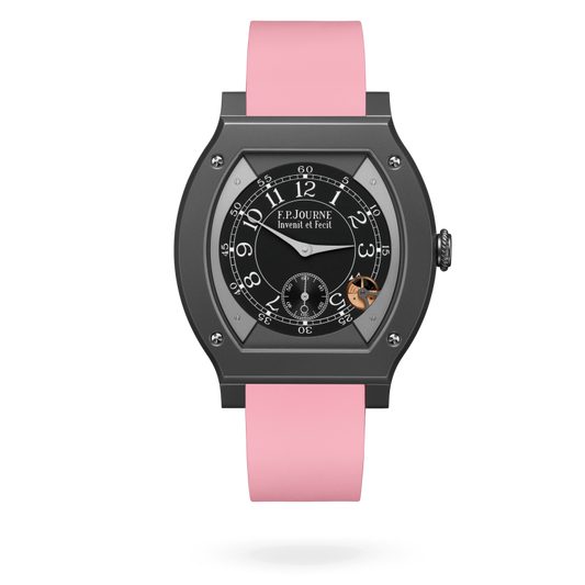 F.P. Journe Élégante Titalyt® 48 x 40 MM - Pink Rubber Strap - Black Dial - Élégante Titalyt®