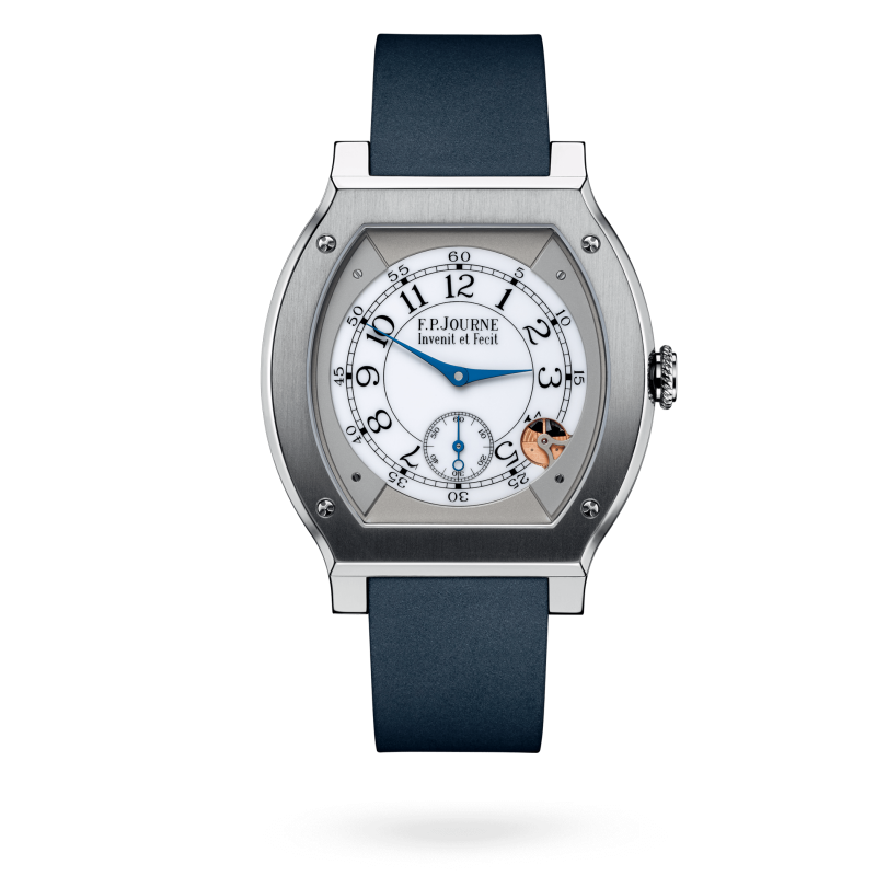 F.P. Journe Elégante Titanium 48 x 40 MM - Blue Rubber Strap - White Dial - Élégante Titanium