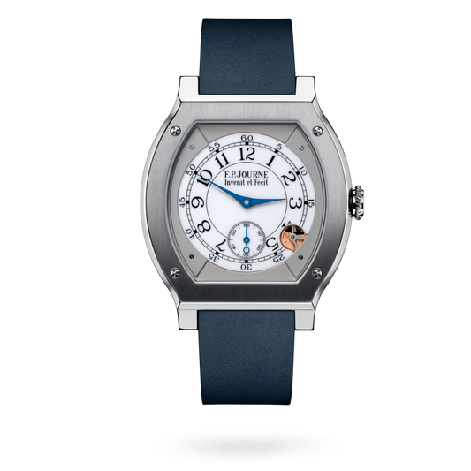 F.P. Journe Elégante Titanium 48 x 40 MM - Blue Rubber Strap - White Dial - Élégante Titanium