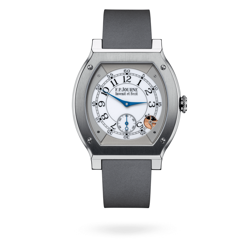 F.P. Journe Elégante Titanium 48 x 40 MM - Grey Rubber Strap - White Dial - Élégante Titanium