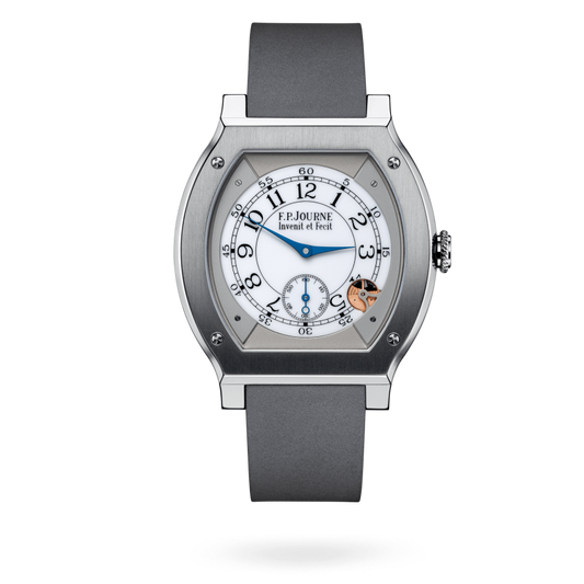 F.P. Journe Elégante Titanium 48 x 40 MM - Grey Rubber Strap - White Dial - Élégante Titanium