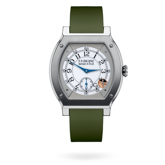F.P. Journe Elégante Titanium 48 x 40 MM - Green Rubber Strap - White Dial - Élégante Titanium