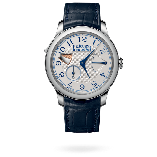 F.P. Journe Classique Répétition Souveraine Stainless Steel 40 MM - Blue Leather Strap - White Silver Dial - Répétition Souveraine