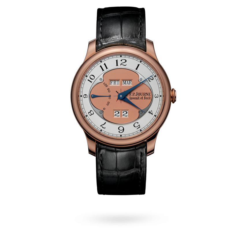 F.P. Journe Classique Quantième Perpétuel Rose Gold 40 MM - Black Leather Strap - Silver Dial - Quantième Perpétuel