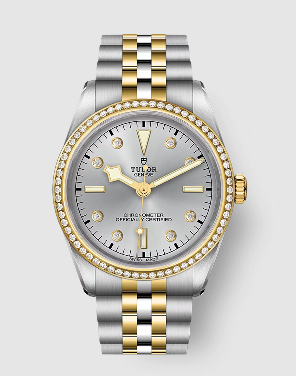 Tudor Black Bay 36 S&G - 36 MM - Steel & Yellow Gold - Diamond Bezel - Silver Diamond Dial - M79653-0006