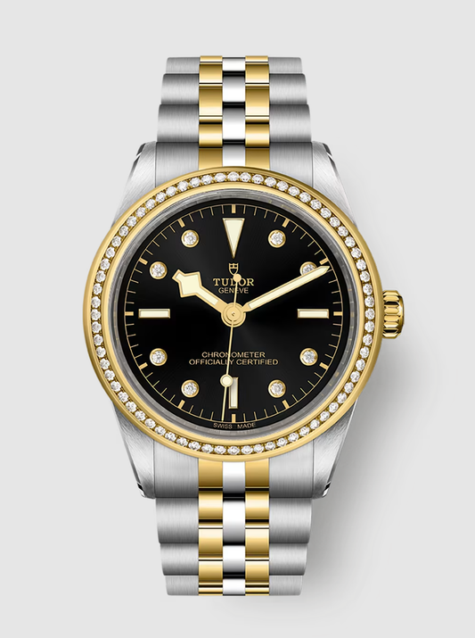 Tudor Black Bay 39 S&G - 39 MM - Steel & Yellow Gold - Diamond Bezel - Black Diamond Dial - M79673-0005