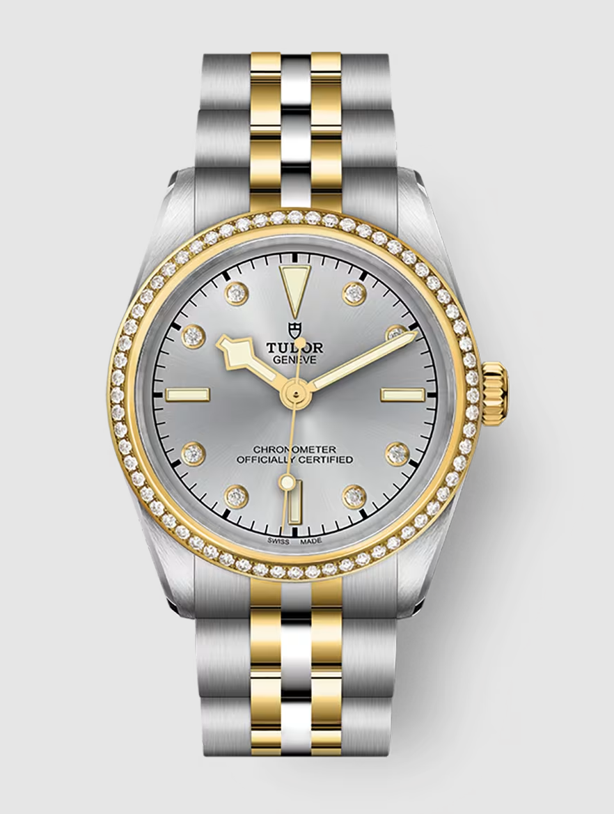 Tudor Black Bay 31 S&G - 31 MM - Steel & Yellow Gold - Diamond Bezel - Silver Diamond Dial - M79613-0006