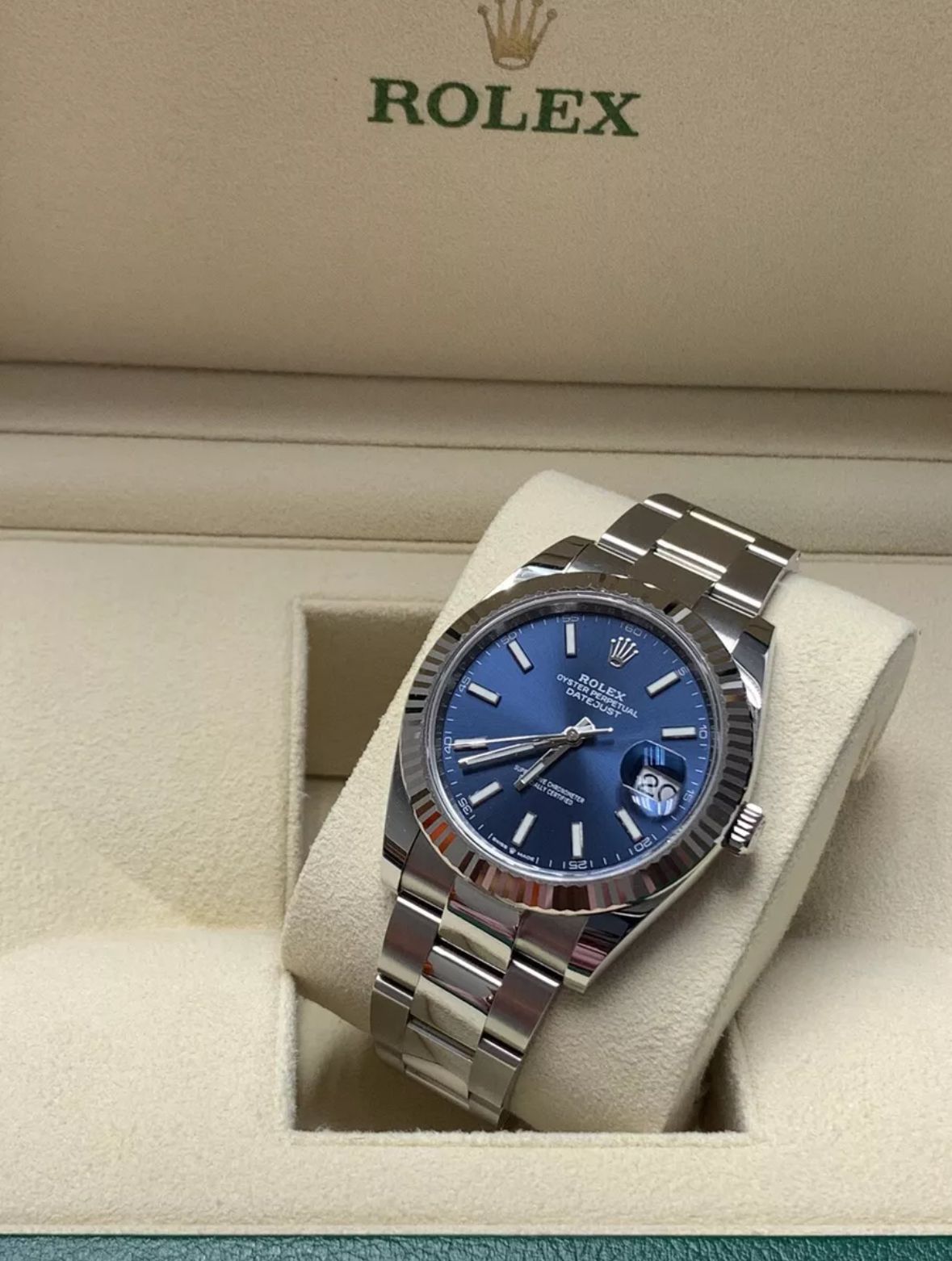 126334 41mm Datejust Oyster Blue Stick Brand New 2024 Complete Set $12,999