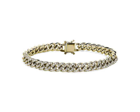 Diamond Link Bracelet - 14k Yellow Gold - 3 1/3 Ct. Tw. - B-0043YG14 DL