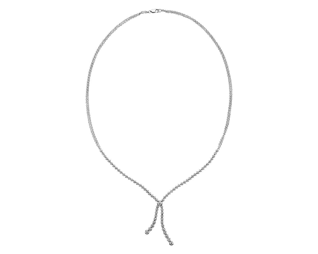 Diamond Lariat Necklace - 14k White Gold - 2 5/8 Ct. Tw. - N-0053WG14 DL