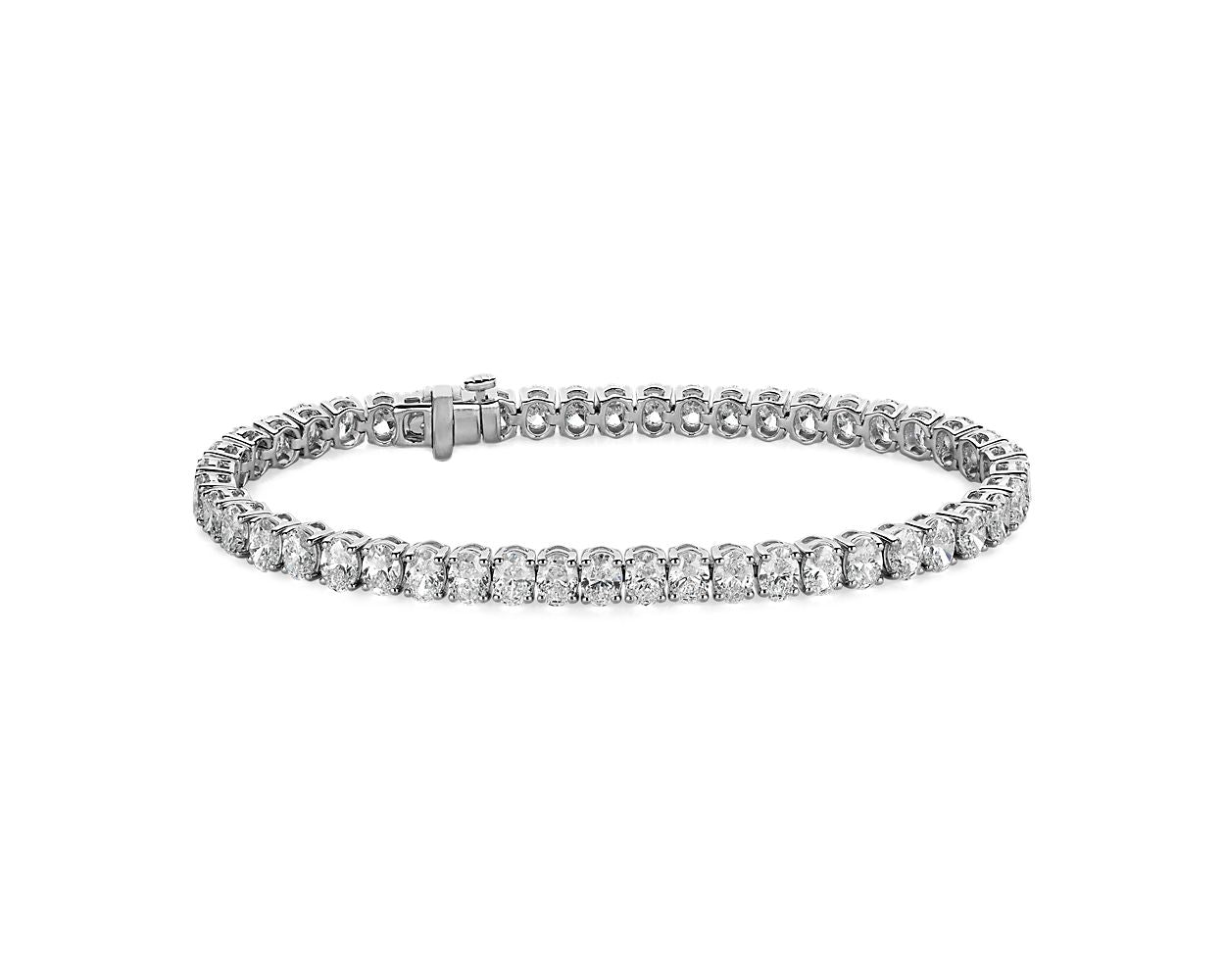 Oval Diamond Tennis Bracelet - 14k White Gold - 12 Ct. Tw. - B-0068WG14 ODT