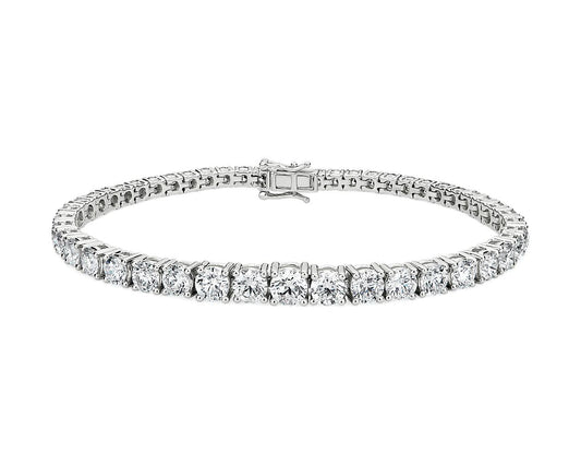 Graduated Diamond Tennis Bracelet - 14k White Gold - 10 Ct. Tw. - B-0036WG14GDT