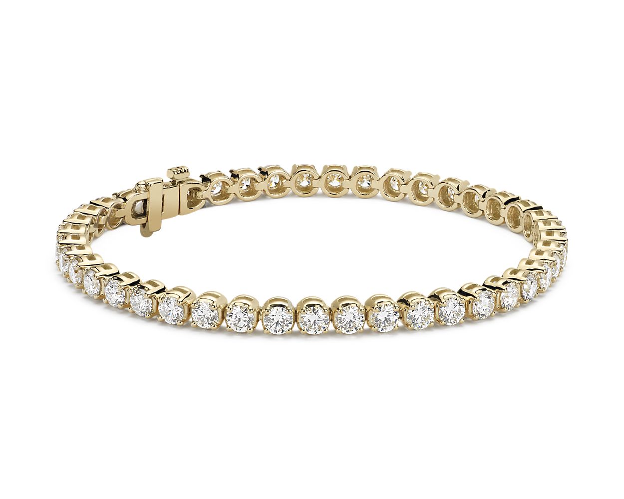 Diamond Tennis Bracelet - 14k Yellow Gold - 7 Ct. Tw. - B-0051YG14 DT