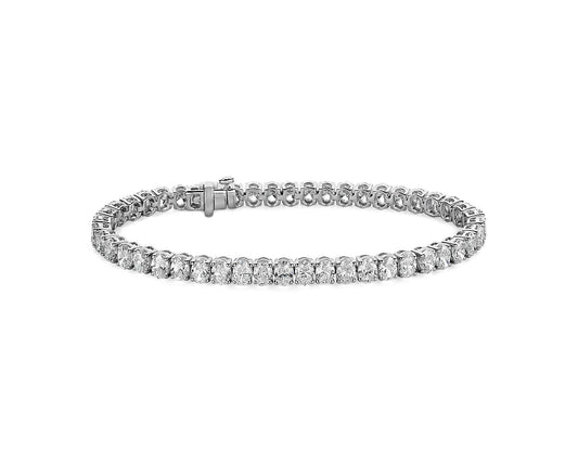 Oval Diamond Tennis Bracelet - 14k White Gold - 12 Ct. Tw. - B-0068WG14 ODT