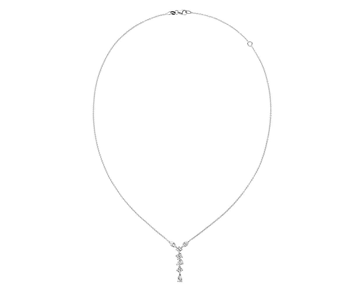 Mixed Fancy Shape Diamond Necklace - 18k White Gold - 1 1/4 Ct. Tw. - N-0017WG18FSD