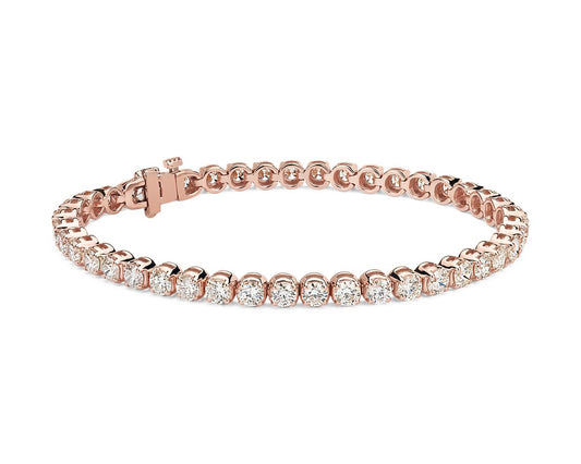Diamond Tennis Bracelet - 14k Rose Gold - 10 Ct. Tw. - B-0072RG14 DT