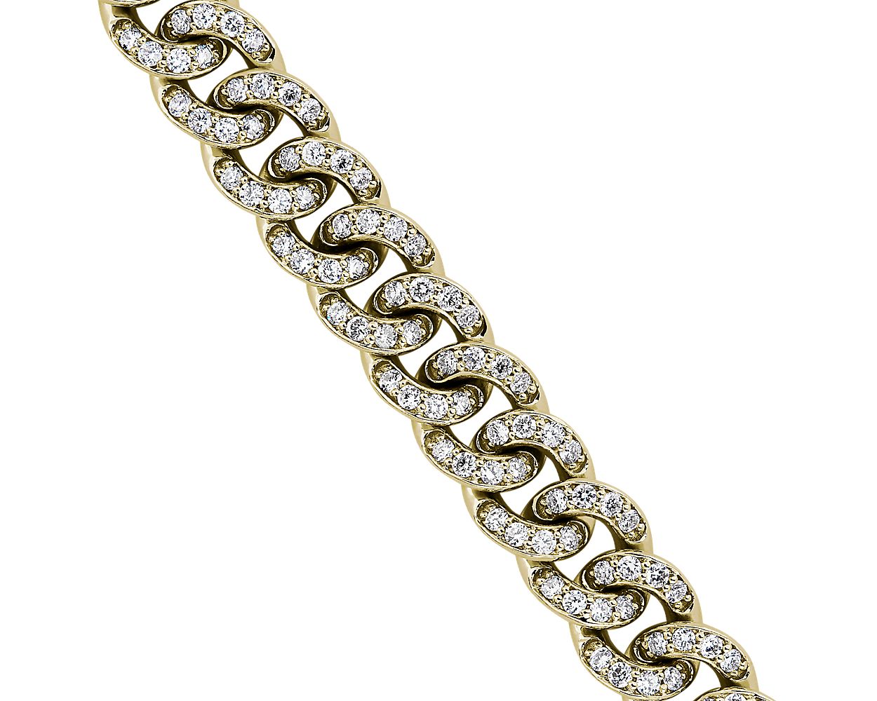 Diamond Link Bracelet - 14k Yellow Gold - 3 1/3 Ct. Tw. - B-0043YG14 DL