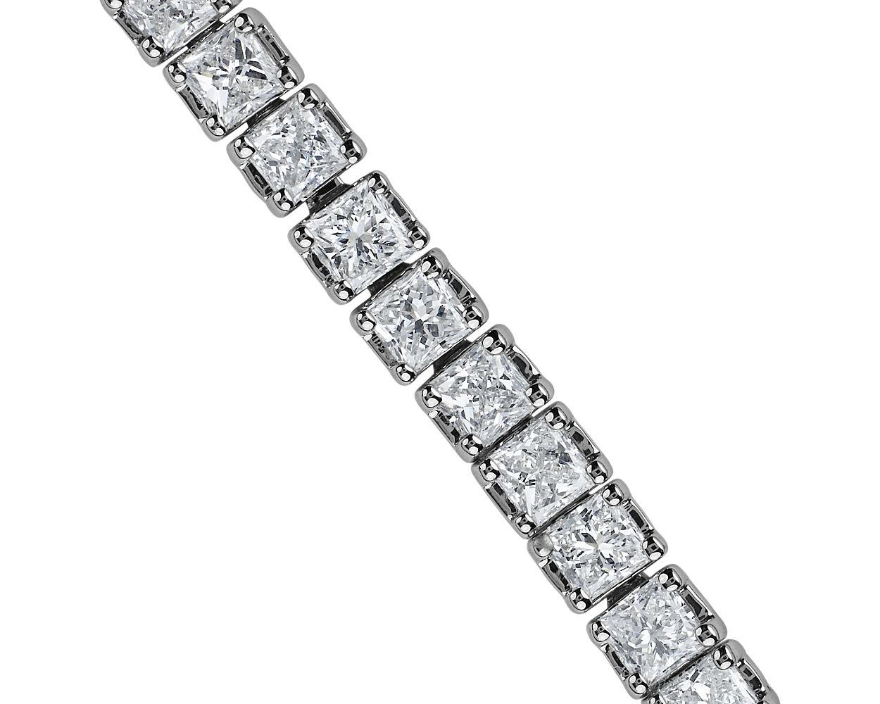 Lab Grown Diamond Princess-Cut Tennis Bracelet - 14k White Gold - 3 Ct. Tw. - B-0071WG14 DPCT