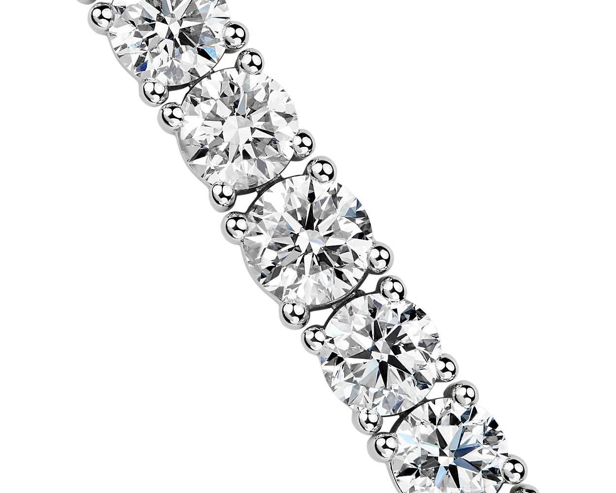 Graduated Diamond Tennis Bracelet - 14k White Gold - 10 Ct. Tw. - B-0036WG14GDT