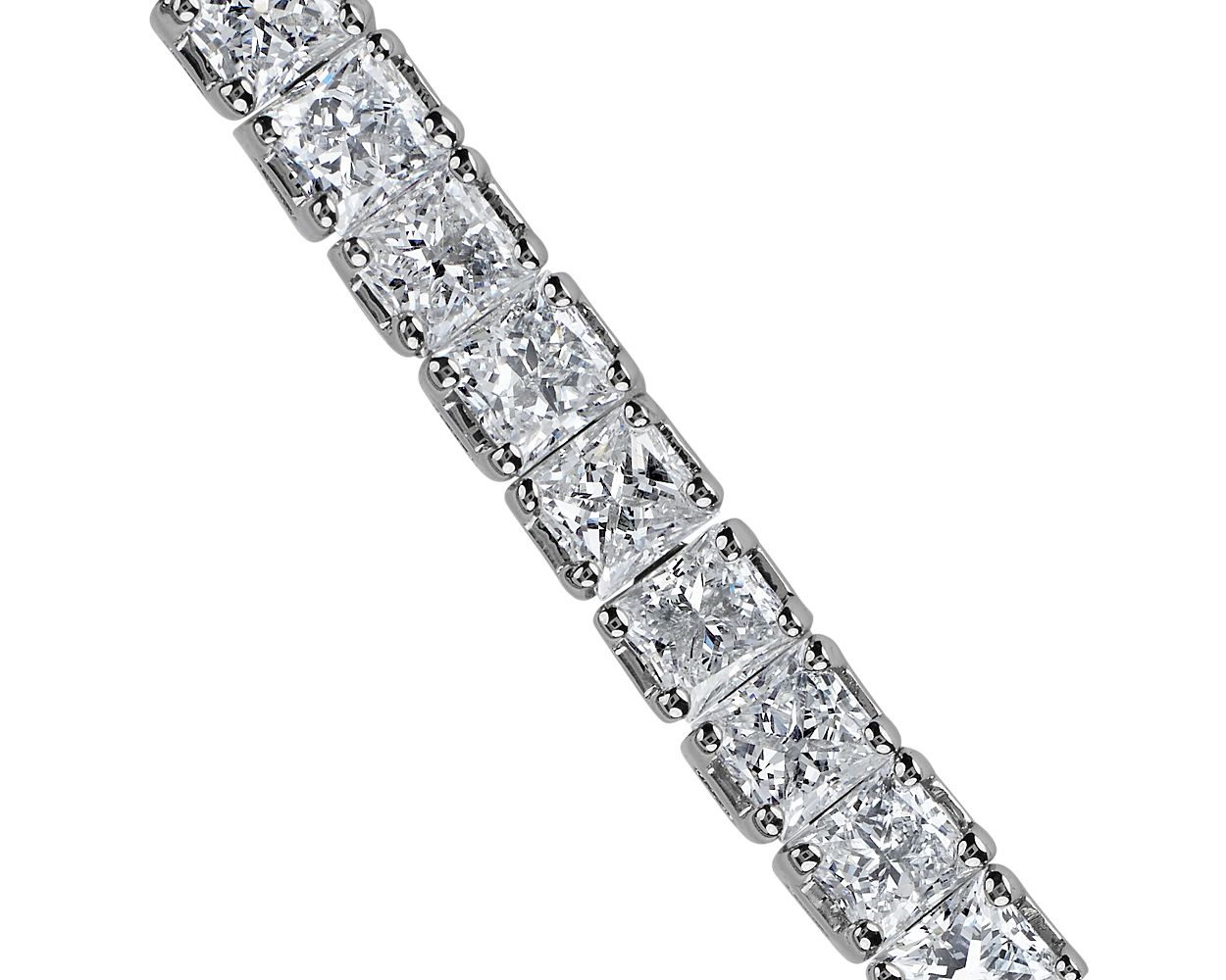 Lab Grown Diamond Princess-Cut Tennis Bracelet - 14k White Gold - 5 Ct. Tw. - B-0070WG14 DPCT