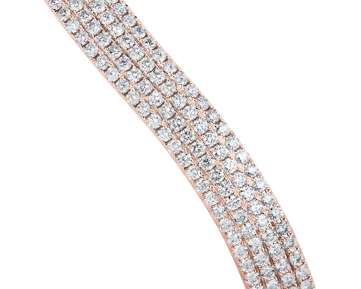 Diamond Wave Bangle - 14k Rose Gold - 2 1/8 Ct. Tw. - B-0037RG14 DWB