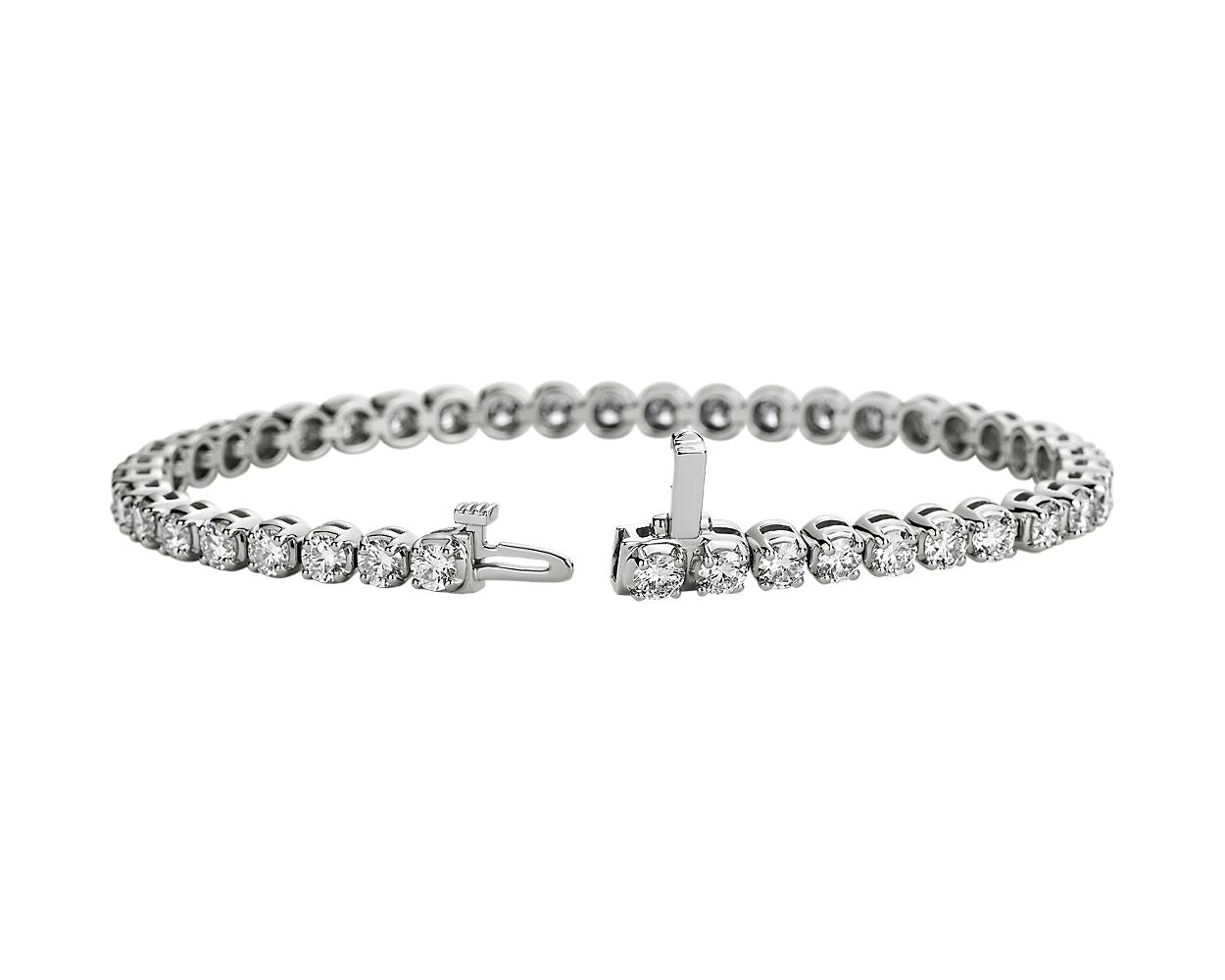 Diamond Tennis Bracelet - 14k White Gold - 7 Ct. Tw. - B-0052WG14 DT