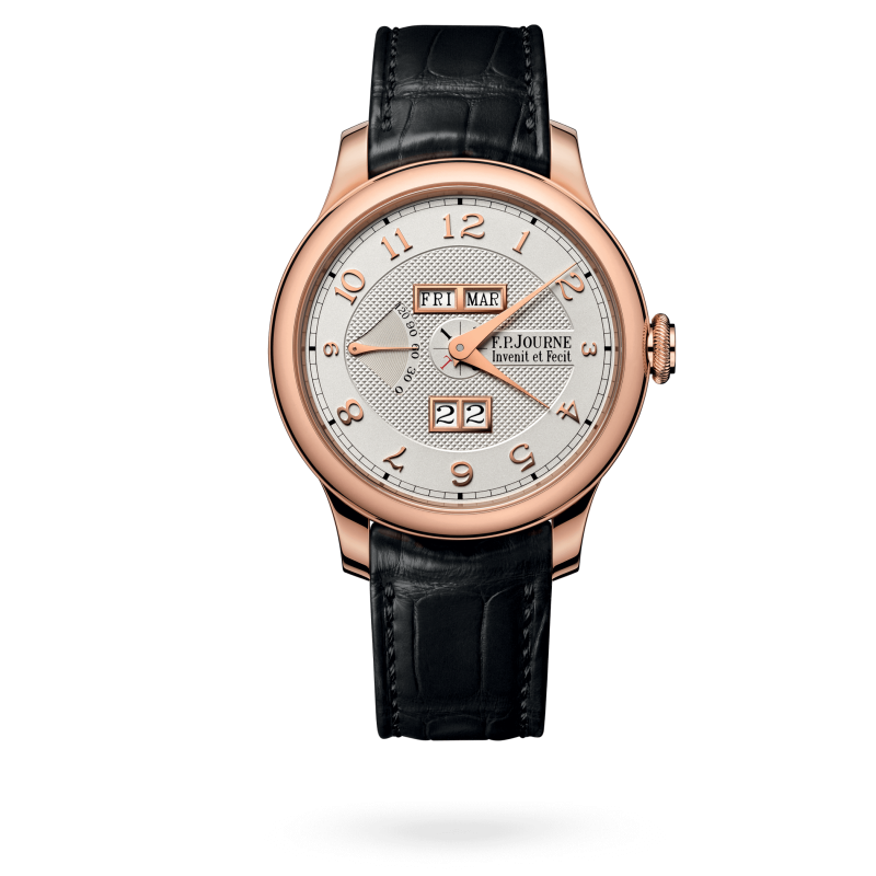 F.P. Journe Classique Quantième Perpétuel Rose Gold 40 MM - Black Leather Strap - Silver Dial - Quantième Perpétuel
