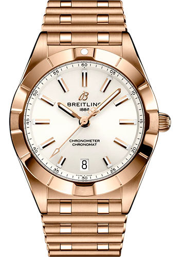 Breitling Chronomat Rose Gold 32 MM - Rose Gold Bracelet - White Dial - R77310101A1R1