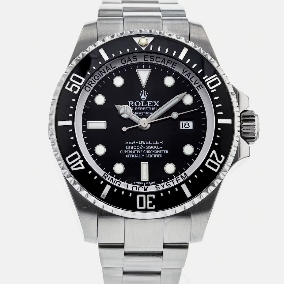 Rolex Stainless Steel Sea-Dweller Watch - 44 MM - Oyster Bracelet - Black Dial - 116660