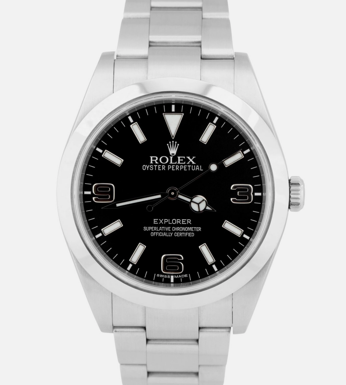 Rolex Stainless Steel Explorer  Watch - 39 MM - Oyster Bracelet - Black Dial - 214270