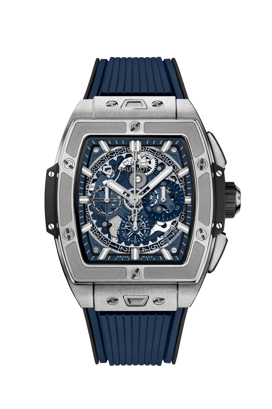 Hublot Spirit of Big Bang Titanium Blue 42 MM - Blue Rubber Strap - Sapphire Dial - 642.NX.7170.RX