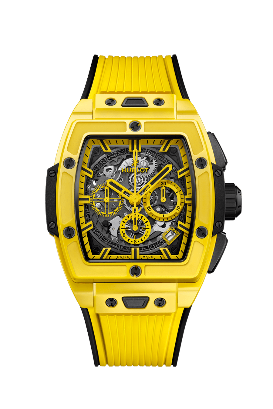 Hublot Spirit of Big Bang Yellow magic 42 MM - Yellow and Black Strap - Sapphire Crystal Dial - 642.CY.011Y.RX