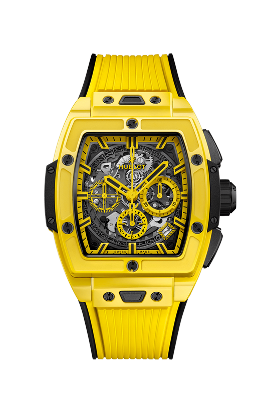 Hublot Spirit of Big Bang Yellow magic 42 MM - Yellow and Black Strap - Sapphire Crystal Dial - 642.CY.011Y.RX