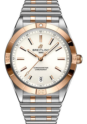 Breitling Chronomat Stainless Steel and Rose Gold 36 MM - Stainless Steel and Rose Gold Bracelet - White Dial - U10380101A1U1