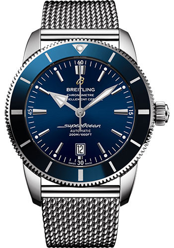 Breitling Superocean Heritage Stainless Steel 46 MM - Stainless Steel Bracelet - Gun Blue Dial - AB2020161C1A1