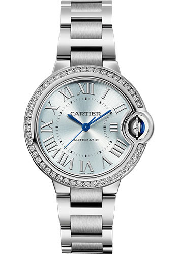 Cartier Ballon Bleu Stainless Steel 33 MM - Stainless Steel Bracelet - Blued-Steel Dial - W4BB0028