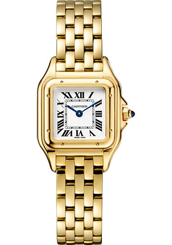 Cartier Panthére De Cartier Yellow Gold (Small Model) 22 MM - Yellow Gold Bracelet - Yellow Gold  Bezel - White Dial - WGPN0008