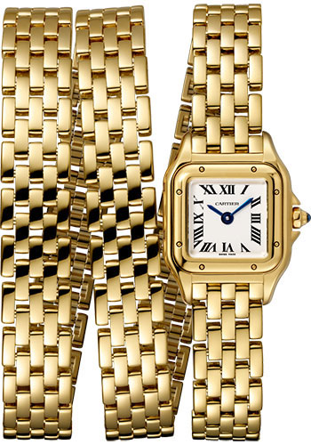 Cartier Panthére De Cartier Yellow Gold (Mini Model) 20 MM - Yellow Gold Bracelet - Yellow Gold Bezel - White Dial - WGPN0012