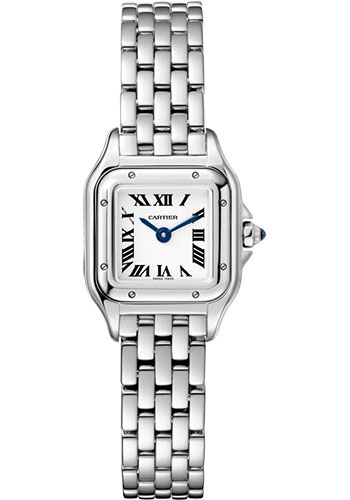 Cartier Panthére De Cartier Stainless Steel (Small Model) 25 MM - Stainless Steel Bracelet - Stainless Steel Bezel -  White Dial - WSPN0019