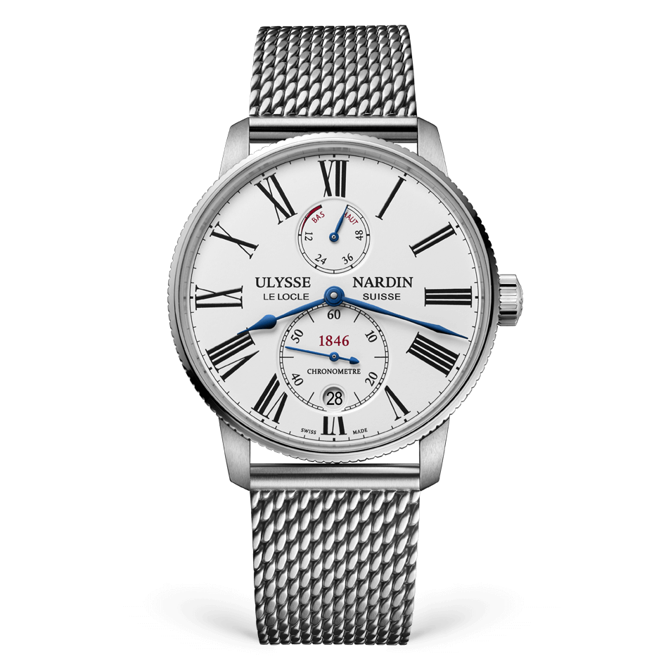 Ulysse Nardin Marine Stainless Steel 42 MM - Stainless Steel Bracelet - White Dial - 1183-310-7MIL/40