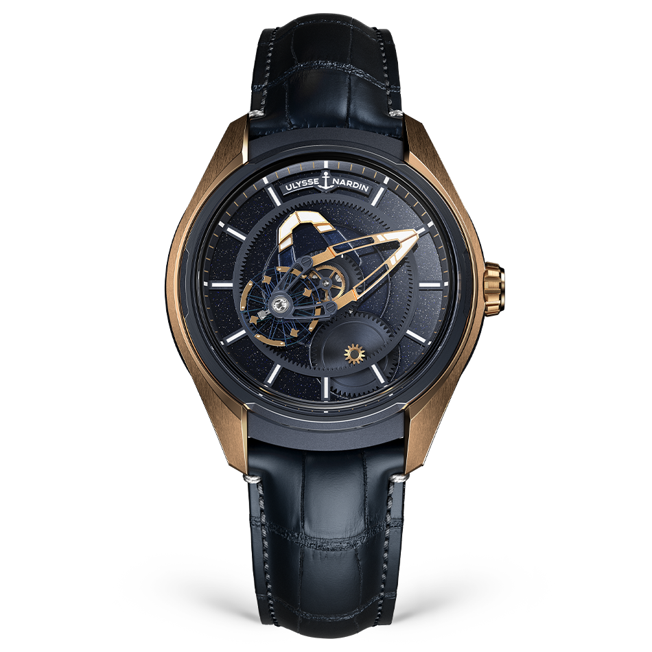 Ulysse Nardin Freak Titanium and Rose Gold Case 43 MM -  Blue Leather Strap - Blue Aventurine Dial - 2305-270LE-9A-AVE/1A