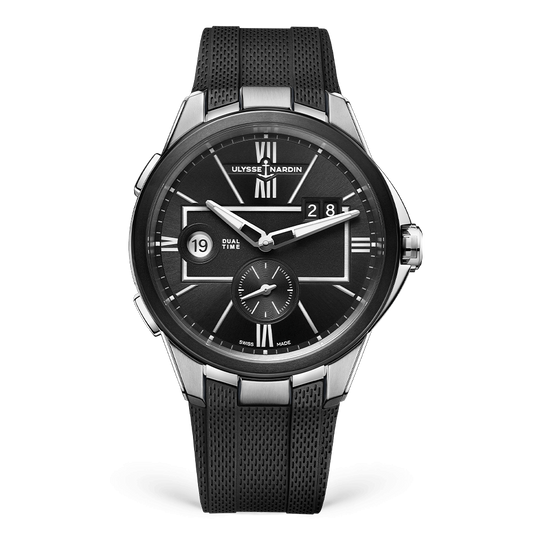 Ulysse Nardin Blast Stainless Steel 42 MM - Black Rubber Strap - Black Dial - 243-20-3/42