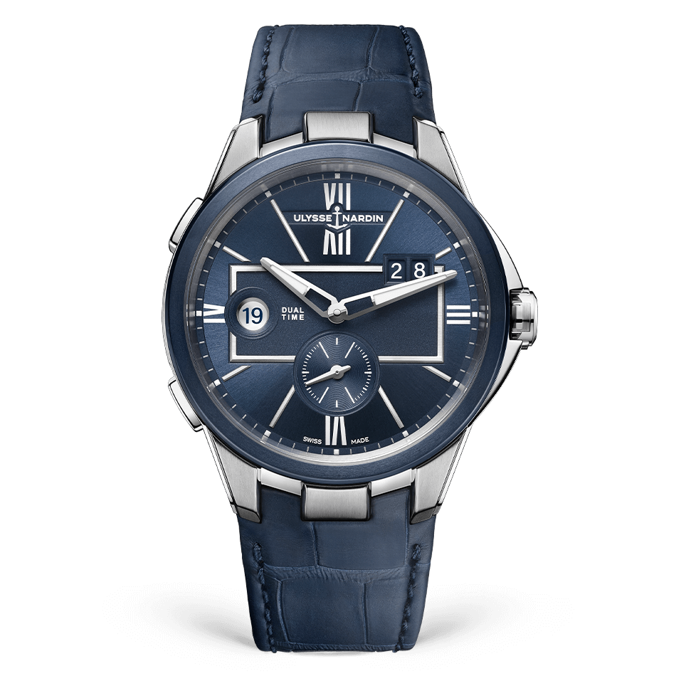 Ulysse Nardin Blast Stainless Steel 42 MM - Blue Leather Strap - Blue Dial - 243-20/43