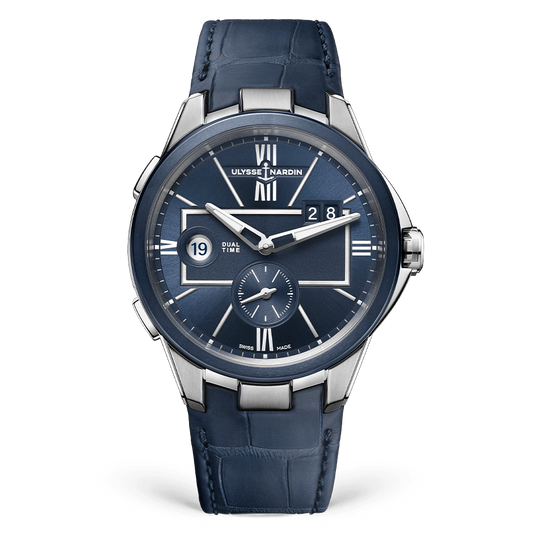 Ulysse Nardin Blast Stainless Steel 42 MM - Blue Leather Strap - Blue Dial - 243-20/43