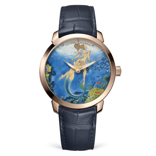 Ulysse Nardin Classico Rose Gold 40 MM - Blue Leather Strap - Blue Artistic Dial - 3202-136LE-2/MANARA.06