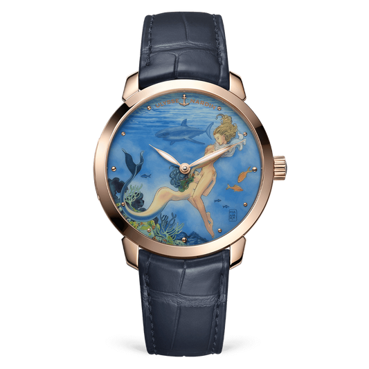 Ulysse Nardin Classico Rose Gold 40 MM - Blue Leather Strap - Blue Artistic Dial - 3202-136LE-2/MANARA.08