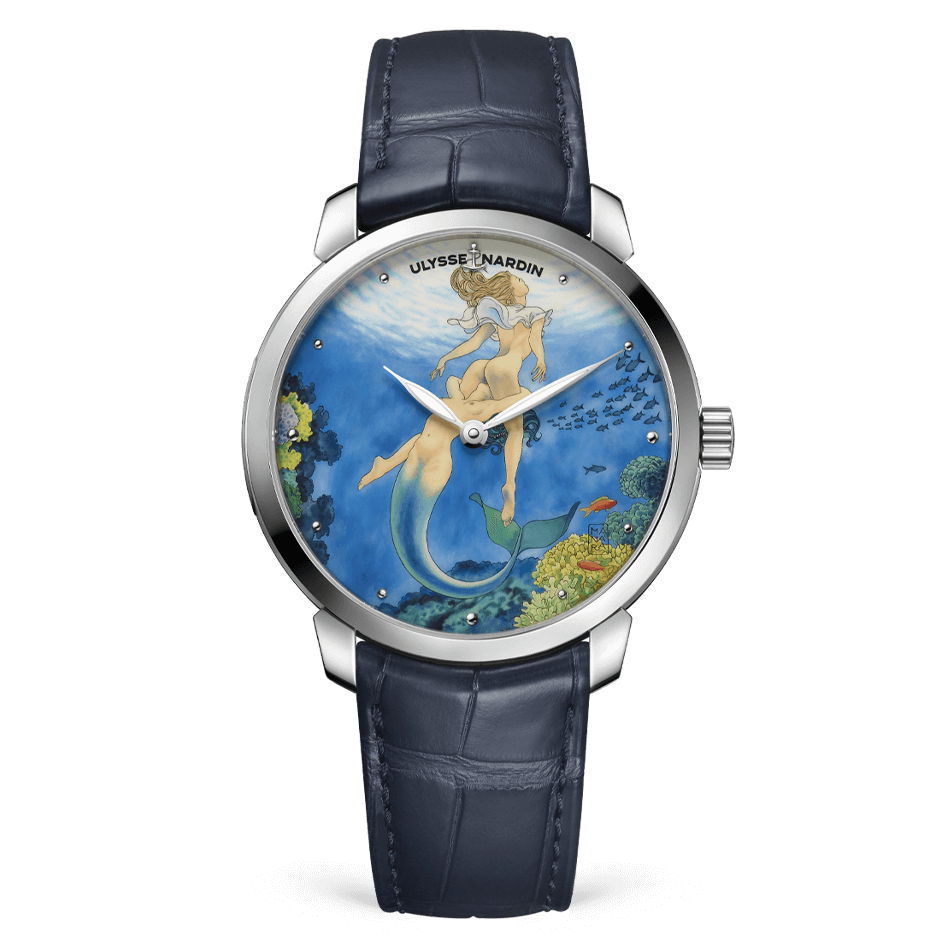 Ulysse Nardin Classico Stainless Steel 40 MM -  Blue Leather Strap - Blue Artistic Dial - 3203-136LE-2/MANARA.06